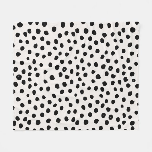 Couverture Polaire Points posters de animaux Noir Et Blanc Dalmatie (Devant (Horizontal))