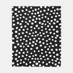 Couverture Polaire Points Preppy - Points Posters de animaux noirs mo