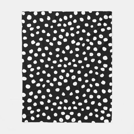 Couverture Polaire Points Preppy - Points Posters de animaux noirs mo (Devant)