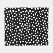 Couverture Polaire Points Preppy - Points Posters de animaux noirs mo (Devant (Horizontal))