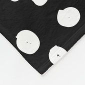 Couverture Polaire Points Preppy - Points Posters de animaux noirs mo (Coin)