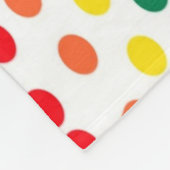 Couverture Polaire Points Rainbow Candy en blanc (Coin)