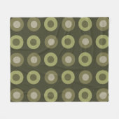 Couverture Polaire Points Rétro Milieu de Siècle Vert Olive (Devant (Horizontal))