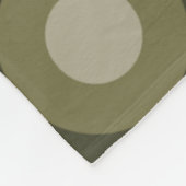 Couverture Polaire Points Rétro Milieu de Siècle Vert Olive (Coin)