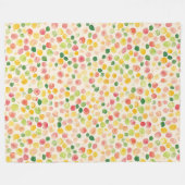 Couverture Polaire Points rose menthe jaune vert fruité (Devant (Horizontal))