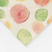 Couverture Polaire Points rose menthe jaune vert fruité (Coin)