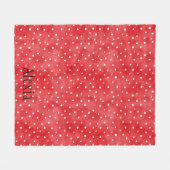 Couverture Polaire Points Rouges Blancs (Devant (Horizontal))