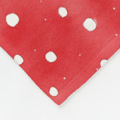 Couverture Polaire Points Rouges Blancs (Coin)