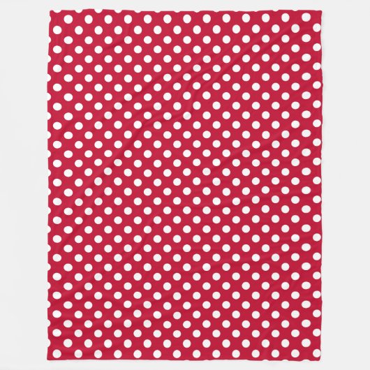 Couverture Polaire Points rouges + Polka blancs (Devant)