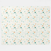Couverture Polaire POINTS Tangerins Turquoise (Devant (Horizontal))