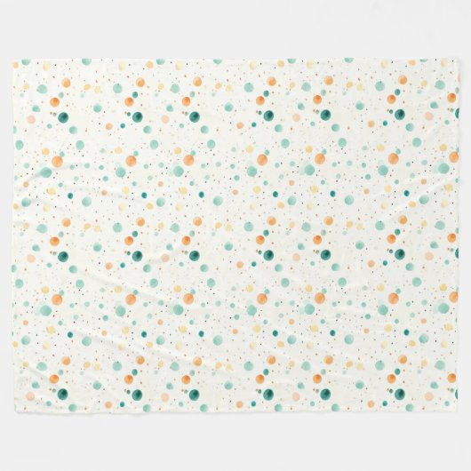 Couverture Polaire POINTS Tangerins Turquoise (Devant (Horizontal))