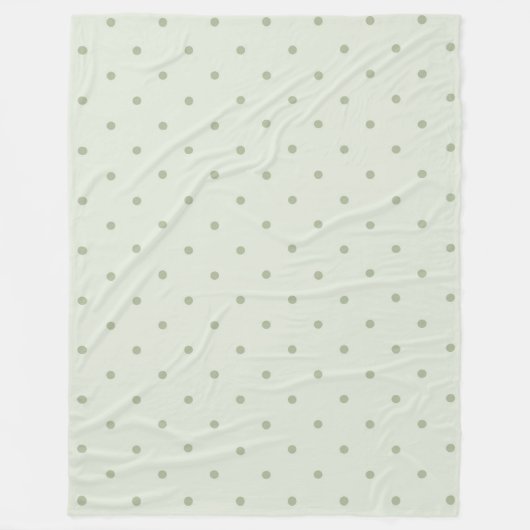 Couverture Polaire Points Vert Menthe   (Devant)