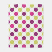 Couverture Polaire Points verts et violets funky rétro (Devant)
