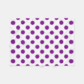 Couverture Polaire Points violets et blancs (Devant (Horizontal))