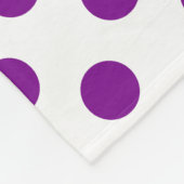 Couverture Polaire Points violets et blancs (Coin)