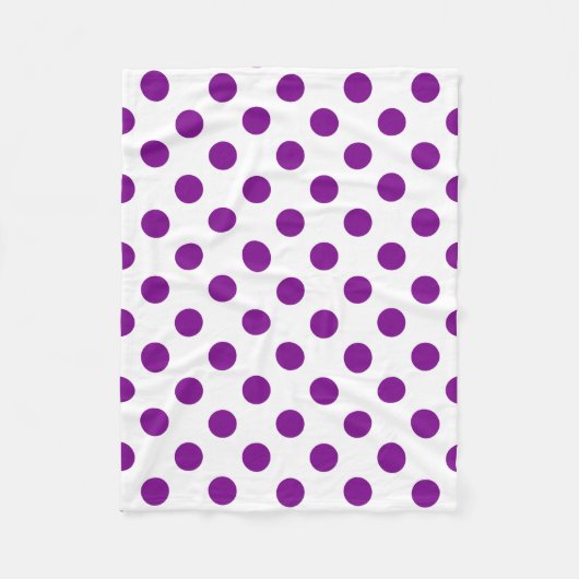 Couverture Polaire Points violets et blancs (Devant)