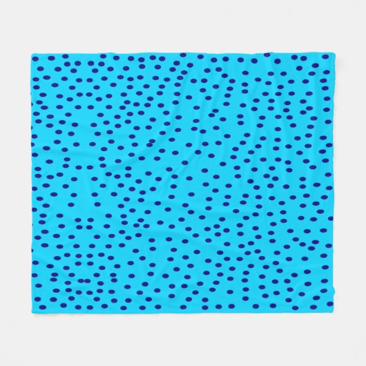 Couverture Polaire Pois à deux tons bleus (Devant (Horizontal))