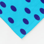 Couverture Polaire Pois à deux tons bleus (Coin)