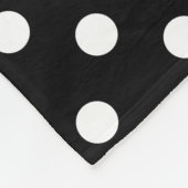 Couverture Polaire Pois Arrière - plans noirs (Coin)