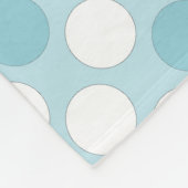 Couverture Polaire Pois blanc rose bleu rétro (Coin)