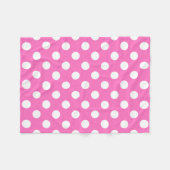 Couverture Polaire Pois blanc sur le rose (Devant (Horizontal))