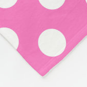 Couverture Polaire Pois blanc sur le rose (Coin)