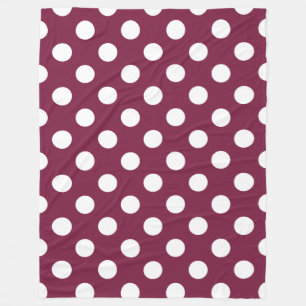 Couverture Polaire Pois blancs en Bourgogne