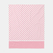 Couverture Polaire Pois blancs en rose (Devant)