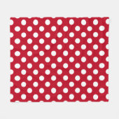 Couverture Polaire pois blancs en rouge (Devant (Horizontal))