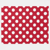 Couverture Polaire pois blancs en rouge (Devant (Horizontal))