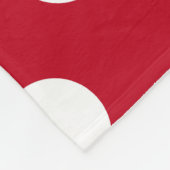 Couverture Polaire pois blancs en rouge (Coin)