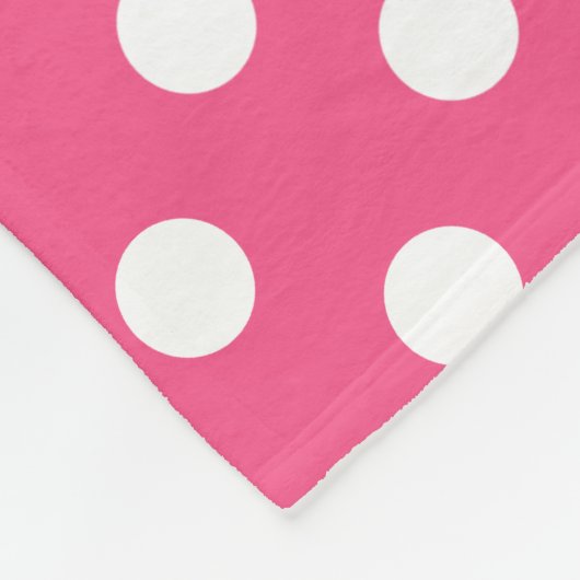 Couverture Polaire Pois blancs rose panda personnalisés (Coin)