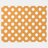 Couverture Polaire Pois blancs sur ambre (Devant (Horizontal))