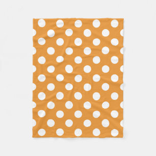 Couverture Polaire Pois blancs sur ambre