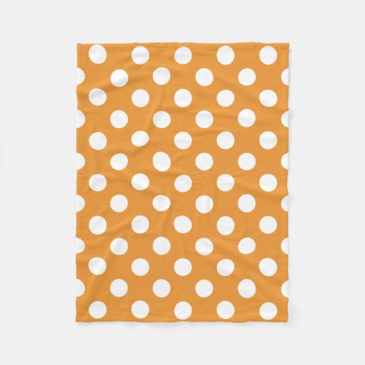 Couverture Polaire Pois blancs sur ambre (Devant)
