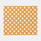 Couverture Polaire Pois blancs sur ambre (Devant (Horizontal))
