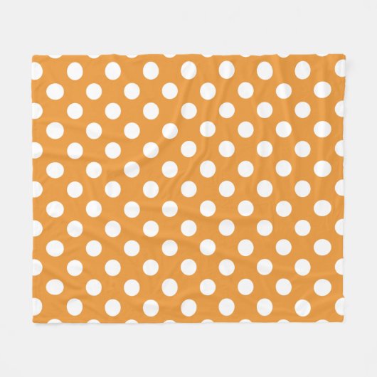 Couverture Polaire Pois blancs sur ambre (Devant (Horizontal))