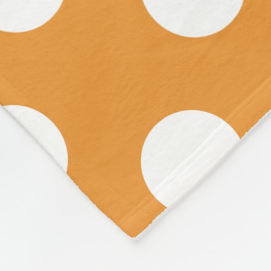 Couverture Polaire Pois blancs sur ambre (Coin)