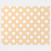 Couverture Polaire Pois blancs sur beige (Devant (Horizontal))