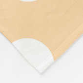 Couverture Polaire Pois blancs sur beige (Coin)