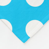 Couverture Polaire Pois blancs sur bleu électrique (Coin)