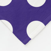 Couverture Polaire Pois blancs sur bleu foncé (Coin)