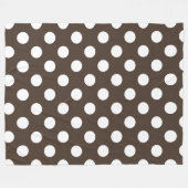 Couverture Polaire Pois blancs sur brun (Devant (Horizontal))