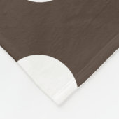 Couverture Polaire Pois blancs sur brun (Coin)