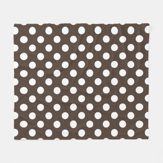 Couverture Polaire Pois blancs sur brun (Devant (Horizontal))