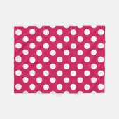 Couverture Polaire Pois blancs sur cerise (Devant (Horizontal))
