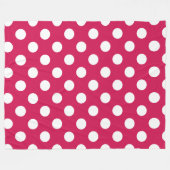 Couverture Polaire Pois blancs sur cerise (Devant (Horizontal))