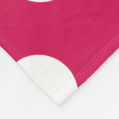 Couverture Polaire Pois blancs sur cerise (Coin)