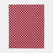 Couverture Polaire Pois blancs sur Crimson Red (Devant)
