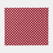 Couverture Polaire Pois blancs sur Crimson Red (Devant (Horizontal))